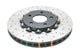 DBA 05-10 Ford Mustang GT / 11-13 V6 Front Drilled & Slotted 5000 Series 2 Piece Rotor w/ Black Hat