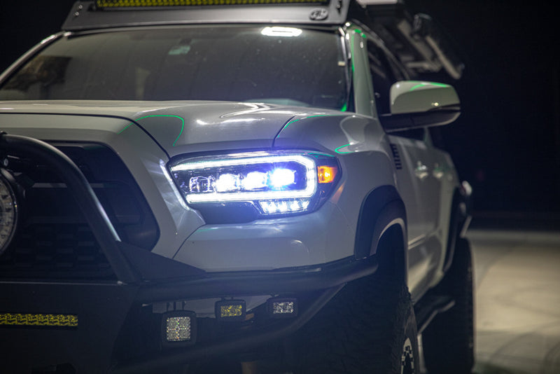 AlphaRex 16-23 Toyota Tacoma LUXX-Series Crystal Headlights - Chrome
