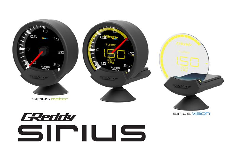 GReddy Sirius Meter - Water Temp 0/120 (Deg.C) 74mm Analog Gauge (w/Water Temp Sensor & Harness Set)