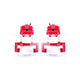 Power Stop 01-05 BMW 320i Front Red Calipers w/Brackets - Pair