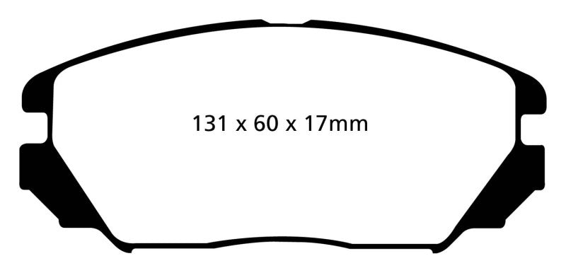 EBC 08-09 Hyundai Azera 3.3 Greenstuff Front Brake Pads