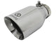 aFe Takeda 304 Stainless Steel Clamp-On Exhaust Tip 2.5in. Inlet / 4.5in. Outlet / 9in. L - Polished