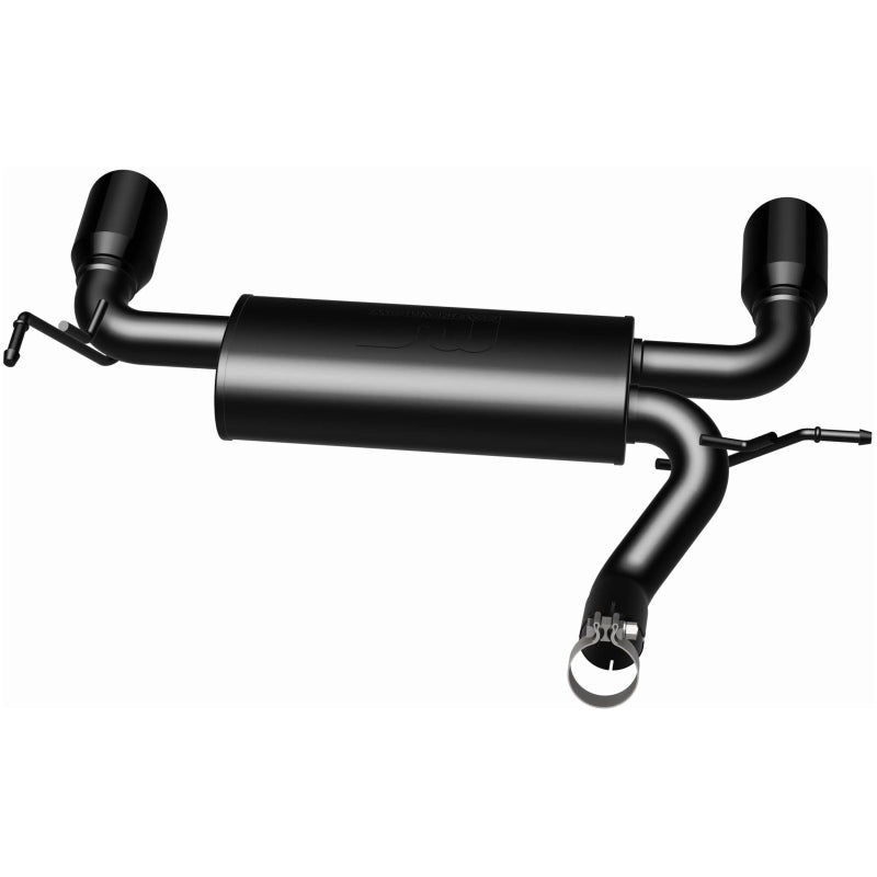 MagnaFlow 07-17 Jeep Wrangler JK 3.8/3.6L Dual Split Rear Exit Black Axle-Back Exhaust