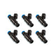 Injector Dynamics ID1300X Injectors - 48mm Length - 14mm Grey Top - 14mm Lower O-Ring - Set of 6