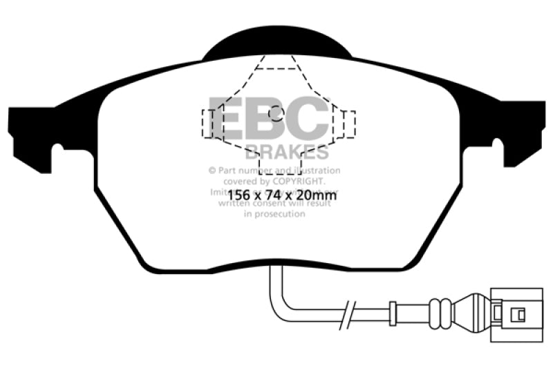 EBC 99-06 Audi TT 1.8 Turbo Redstuff Front Brake Pads