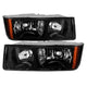 xTune Chevy Avalanche w/ Body Cladding Only 02-06 OEM Headlights - OEM (Black) HD-JH-CAVA02-AM-BK