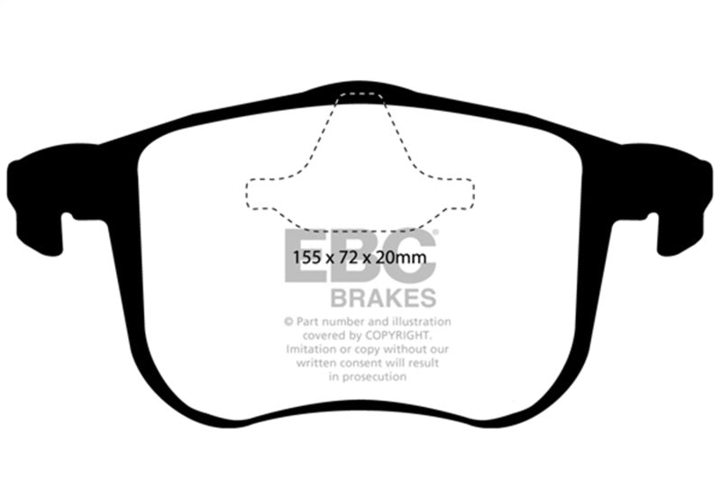 EBC 06-11 Saab 9-3 2.0 Turbo (Aero) Greenstuff Front Brake Pads