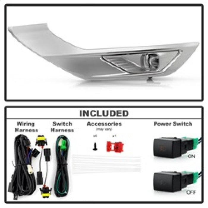 Spyder 22-24 Mitsubishi Outlander OEM LED Fog Light w/ Switch - Clear (FL-MOUT22-LED-C)