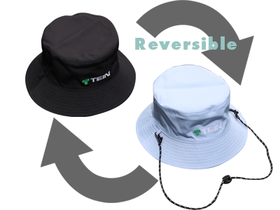 Tein Reversible Bucket Hat - Black/Light Blue