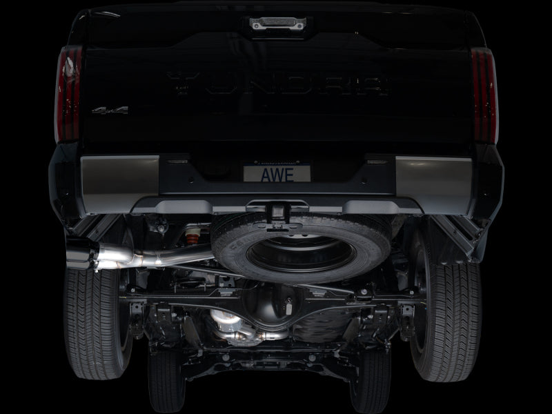 AWE 0FG Exhaust for 3rd Gen Toyota Tundra - Dual Diamond Black Tips