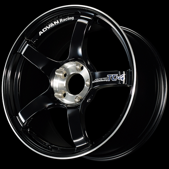Advan TC-4 SE 17x7.5 / +35 Offset / 4x100 / 63mm Bore / Racing Gloss Black and Diamond Cut