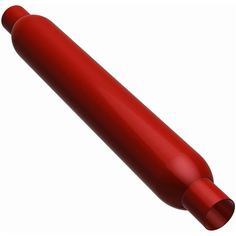 MagnaFlow Muffler Red Pack Series Glasspack 3.5in Rd 22in Body Length 2in/2in Inlet/Outlet