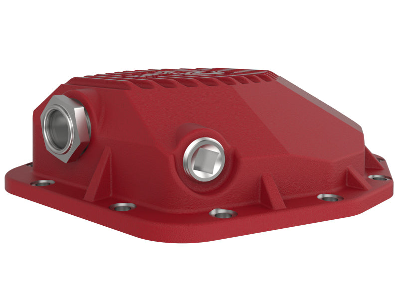 aFe 20-23 Jeep Gladiator JT (Dana M220) Pro Series Rear Differential Cover Red w/ Machined Fins