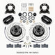 Wilwood Forged Dynalite-M Front Kit 11.30in 1 PC Rotor&Hub-Drill 65-69 Mustang Disc & Drum Spindle