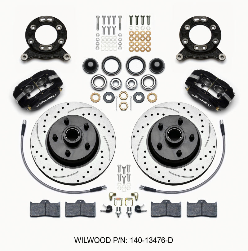 Wilwood 20-21 Jeep Gladiator Narrow Superlite 4R Rear Brake Kit Slotted 13.50in Rotor w/Lines - Red
