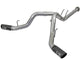 aFe Large Bore-HD 4in 409 Stainless Steel DPF-Back Exhaust w/Black Tip 2017 Ford Diesel V8 6.7L (td)