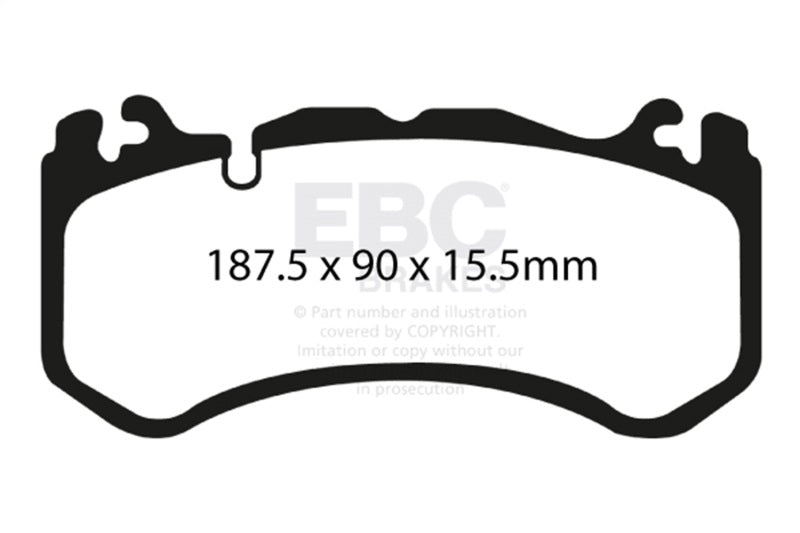 EBC 08-13 Mercedes-Benz C63 AMG (W204) 6.2 Redstuff Front Brake Pads