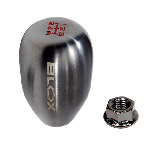 BLOX Racing 5-Speed Billet Shift Knob - Gun Metal 12x1.25mm