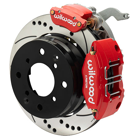 Wilwood 70-72 Porsche 914 Front Powerlite Brake Kit Plain Face - Red