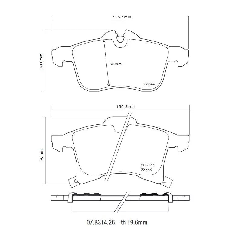 Brembo 02-12 Chevrolet Meriva HP2 Pads - Front