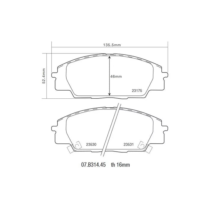 Brembo 2001 Acura RSX Coupe Sport HP2 Pads - Front