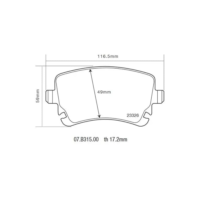 Brembo 04-11 Audi RS6 HP2 Pads - Front
