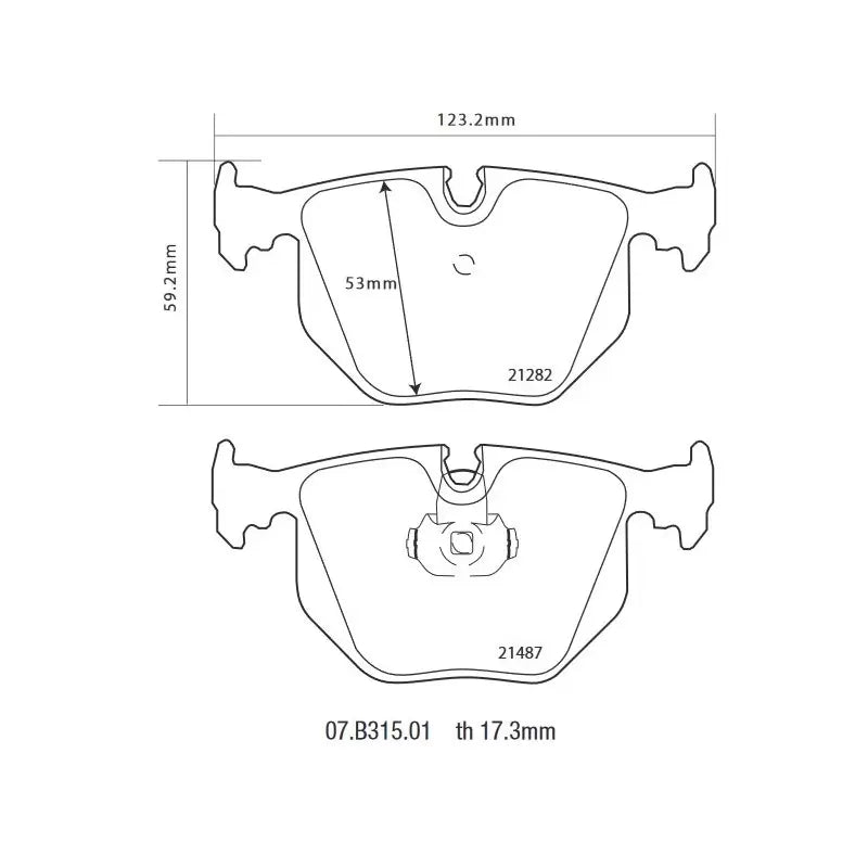 Brembo 02-03 Alpina Roadster V8 (E52) HP2 Pads - Rear