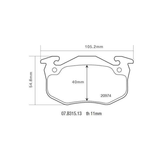 Brembo 96-04 Citroen Saxo HP2 Pads - Front