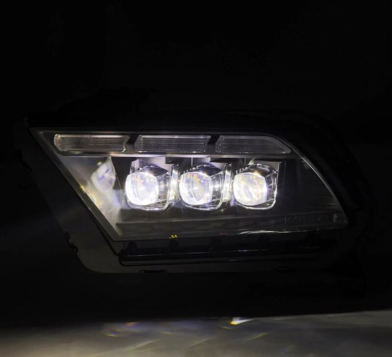 AlphaRex 10-12 Ford Mustang NOVA-Series LED Projector Headlights Blk w/Activ Light & Seq.Sig /SB DRL