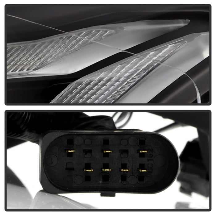 Spyder 18-21 VW Golf Halogen Model Only High-Power LED Headlights - Black (PRO-YD-VG17HALAP-SBGR-BK)