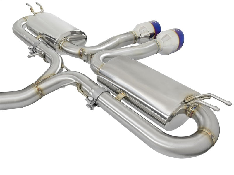 aFe Takeda 3in 304 SS Cat-Back Exhaust System w/ Blue Tips 2017+ Honda Civic Si 4Dr I4 1.5L (t)