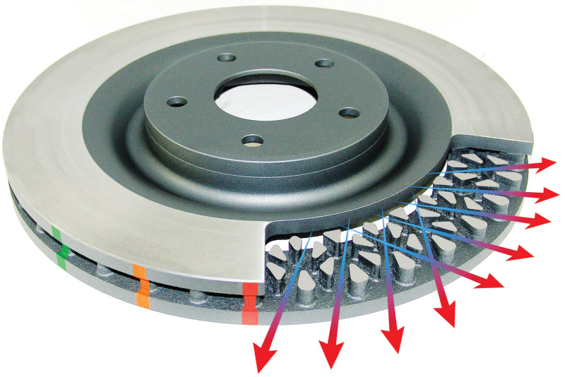 DBA 4000 Series Rear Uni-Directional Drilled & Slotted Rotor 13+ Ford Mustang V8 Shelby GT500 w/Brem