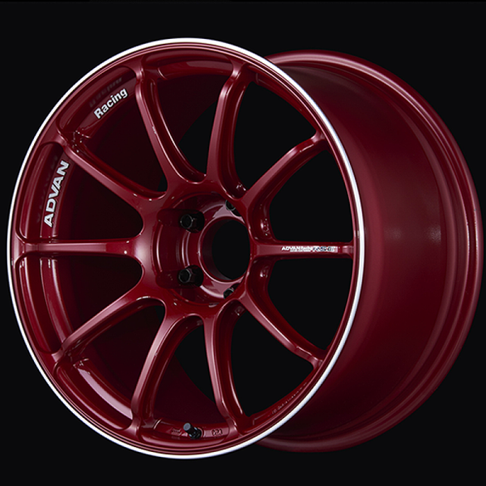 Advan RSIII 18x8.0 / +48 Offset / 5x100 / 63mm Bore / Racing Candy Red and Ring
