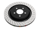DBA 04-17 Subaru WRX STi Rear Cross Drilled/Dimpled 4000 XD Series Rotor