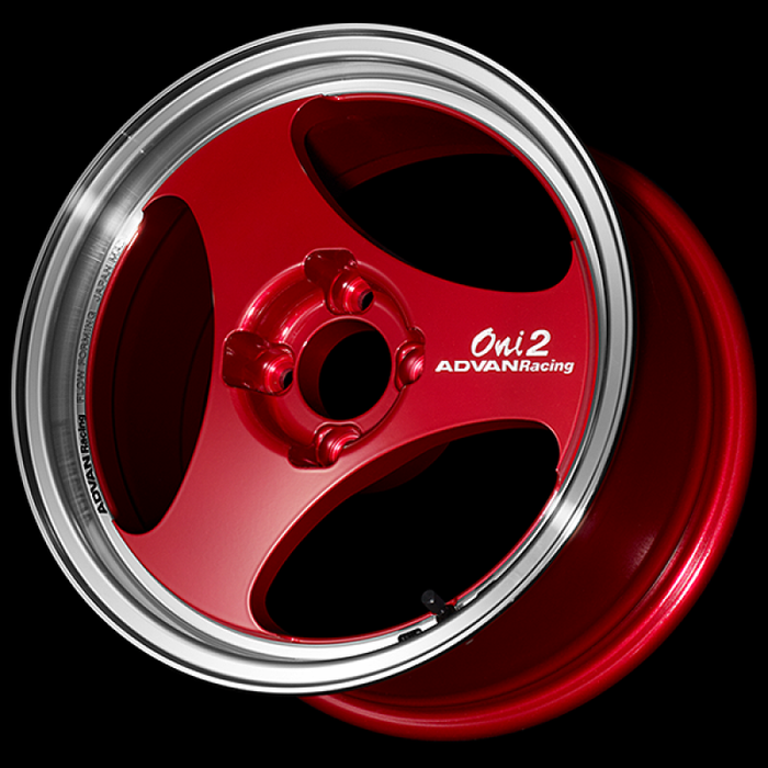 Advan ONI2 15x6.0 / +45 Offset / 4x100 / 63mm Bore / Machining and Racing Candy Red