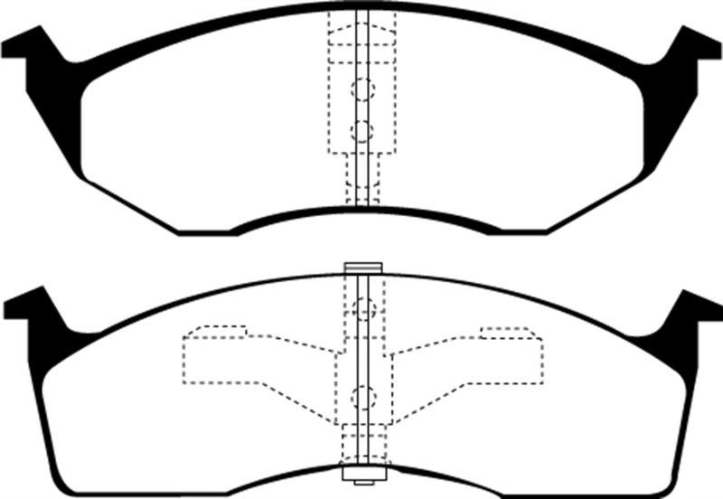 EBC 95-97 Chrysler Concorde 3.3 Greenstuff Front Brake Pads