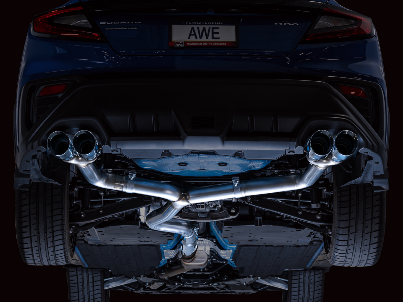 AWE Tuning 2022+ VB Subaru WRX Track Edition Exhaust - Chrome Silver Tips