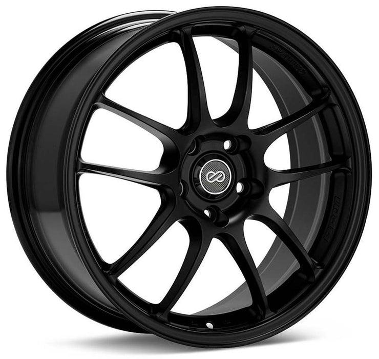 Enkei PF01 18x10.5 5x114.3 15mm Offset 73mm Bore Black Wheel