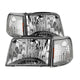 xTune Ford Ranger 93-97 Crystal Headlights w/ Corner Lights 4pcs Sets Chrome HD-JH-FR93-SET-C