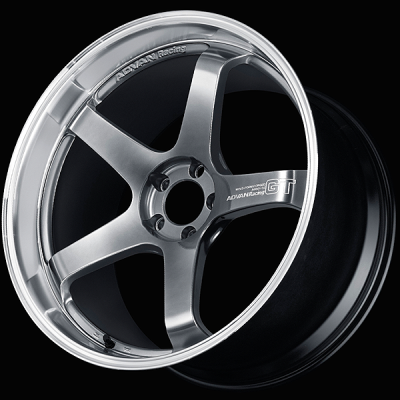 Advan GT Premium Version 19x9.5 / +30 ET / 5x114.3 / 73mm Bore / Machining and Hyper Platinum Black
