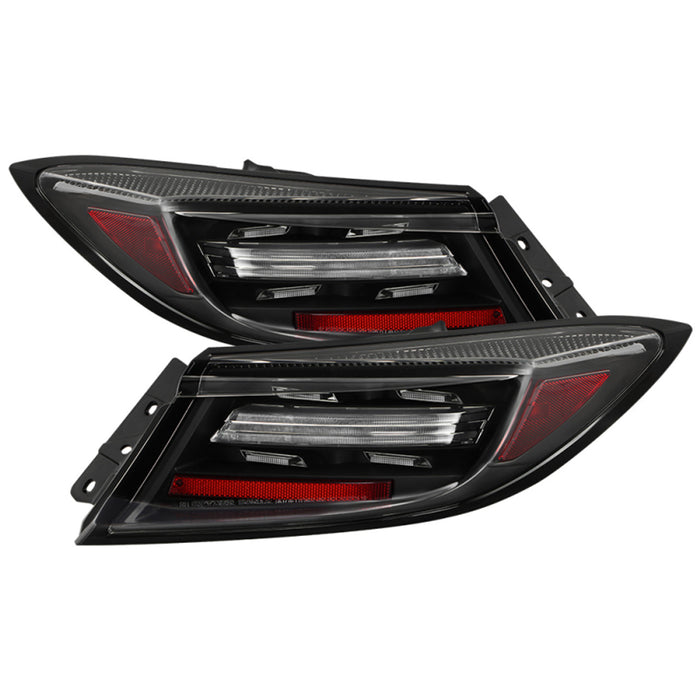 Spyder Apex 22-24 Honda Civic 5-Door LED Tail Lights - Black (ALT-YD-HC225DAP-SEQGR-BK)