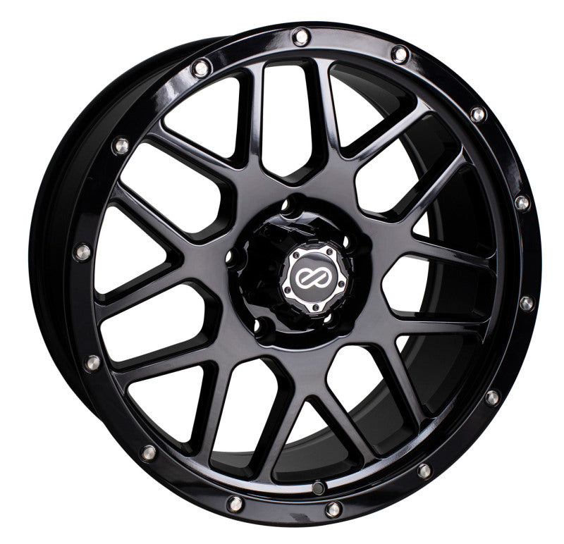 Enkei Matrix 20x9 6x139.7 BP 15mm Offset 108mm Bore Gloss Black Wheel