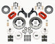 Wilwood Forged Dynalite Front Kit 11.00in Drill-Red 69-70 Impala Drum/Disc 69-82 Vette