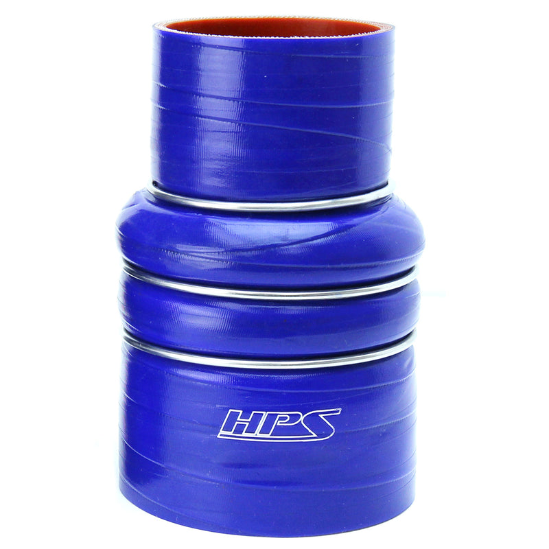 HPS 3" - 3.5" (76mm - 89mm) Silicone CAC Hose Cold Side 6" Long - Blue (CAC-300-350-COLD)