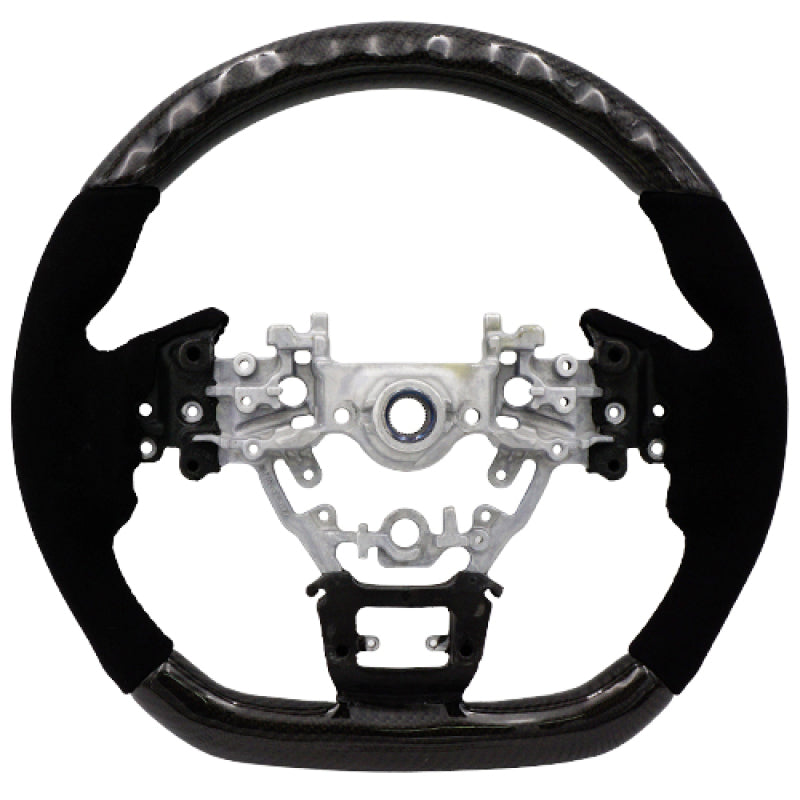 BLOX Racing 22+ Subaru Carbon/Alcantara Steering Wheel Black Stitching