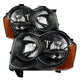 xTune Jeep Grand Cherokee 08-10 Halogen Model Only OEM Style Headlights Black HD-JH-JGC08-AM-BK