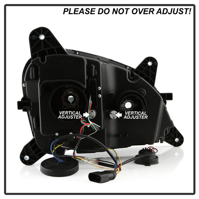 Spyder 13-19 Peterbilt 579 Driver Side Projector Headlights - Black (PRO-YD-PB57914-SEQ-L-BK)