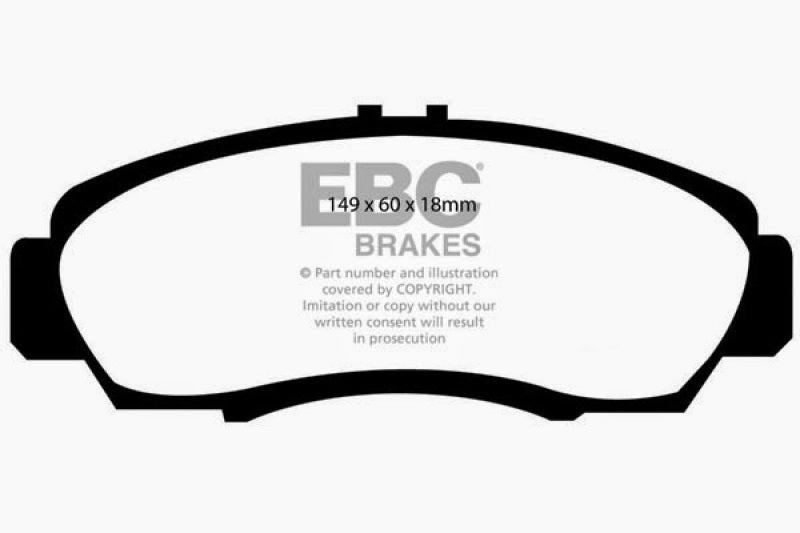 EBC 01-03 Acura CL 3.2 Redstuff Front Brake Pads