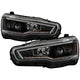 Spyder 08-17 Mitsubishi Lancer EVO 10 Projector Headlights - Black (PRO-YD-ML08V2HIDSI-SEQ-BK)