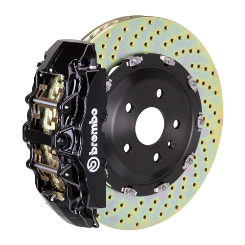 Brembo 02-05 7-Series (Thru 3/5 Prod) Fr GT BBK 8Pis Cast 380x34 2pc Rotor Drilled-Black